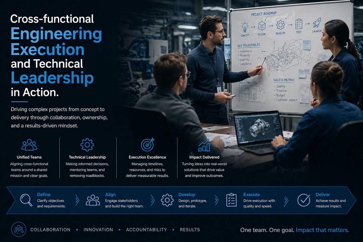 Cross-functional engineering leadership and execution
